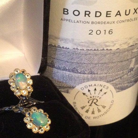 Exquisite Genuine Fiery Opal Ring - Picture 3 of 12